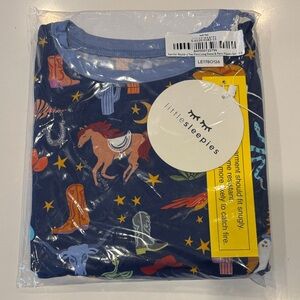 Little Sleepies Navy Western Ranch Horse Kids Pajama Set